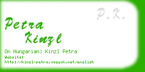 petra kinzl business card